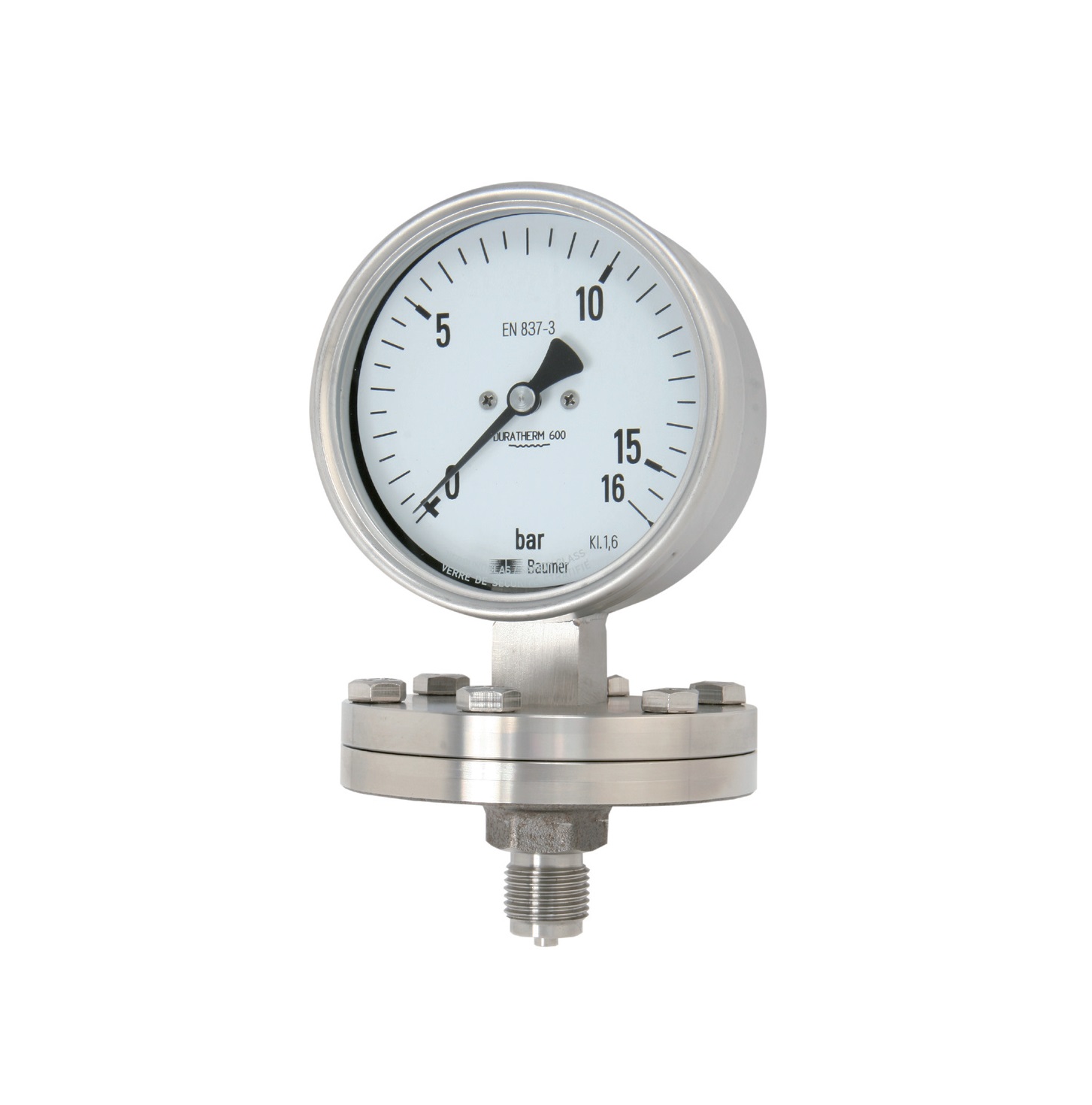 مانومتر تمام استیل دیافراگم سیل BOURDOON SEDEME صفحه 15 سانت 10 بار