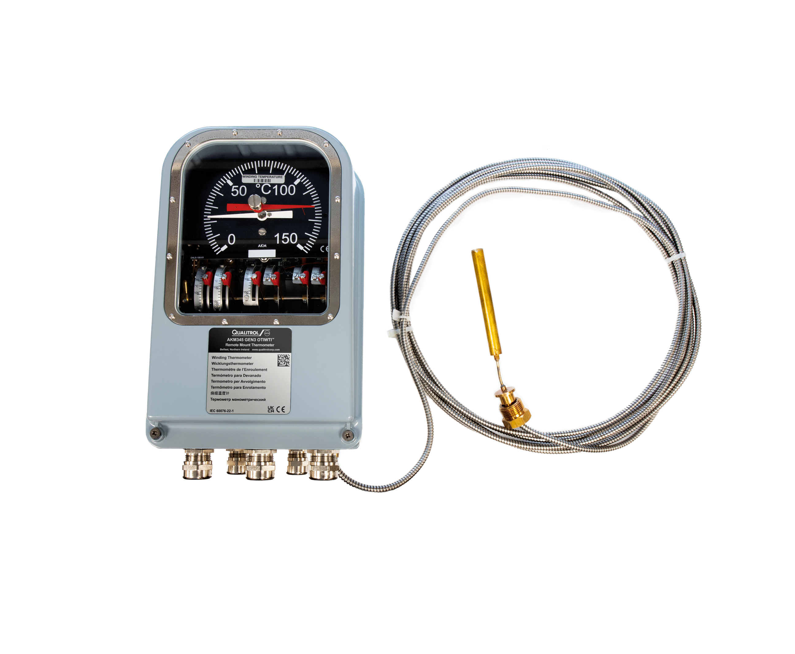 ترمومتر دمای سیم پیچ 345 AKM سری GEN 2 چهار سوئیچ 4 متری